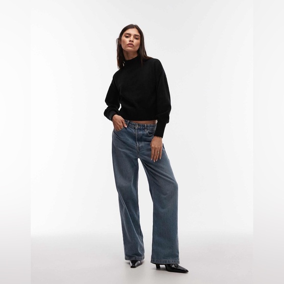 & Other Stories mock neck sweater in black,All Products : American Fashion Style Bags On Sale